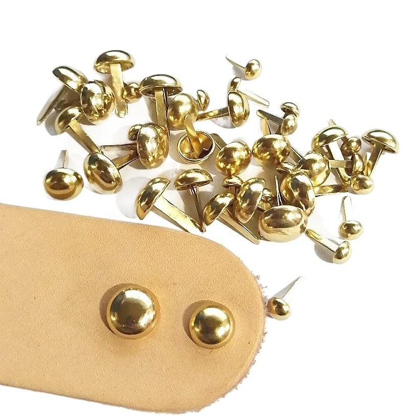 500PCs seta de oro de dos pies de uñas en stock 8mm cabeza redonda de dos pies de cubo de uñas de dos pies de uñas ventas directas de fábrica Amazon