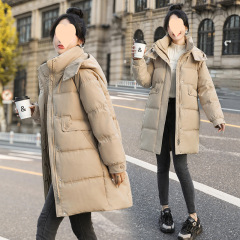 2025新款棉服女中長款寬鬆加厚棉衣外套冬季小眾設計繭型時尚棉襖