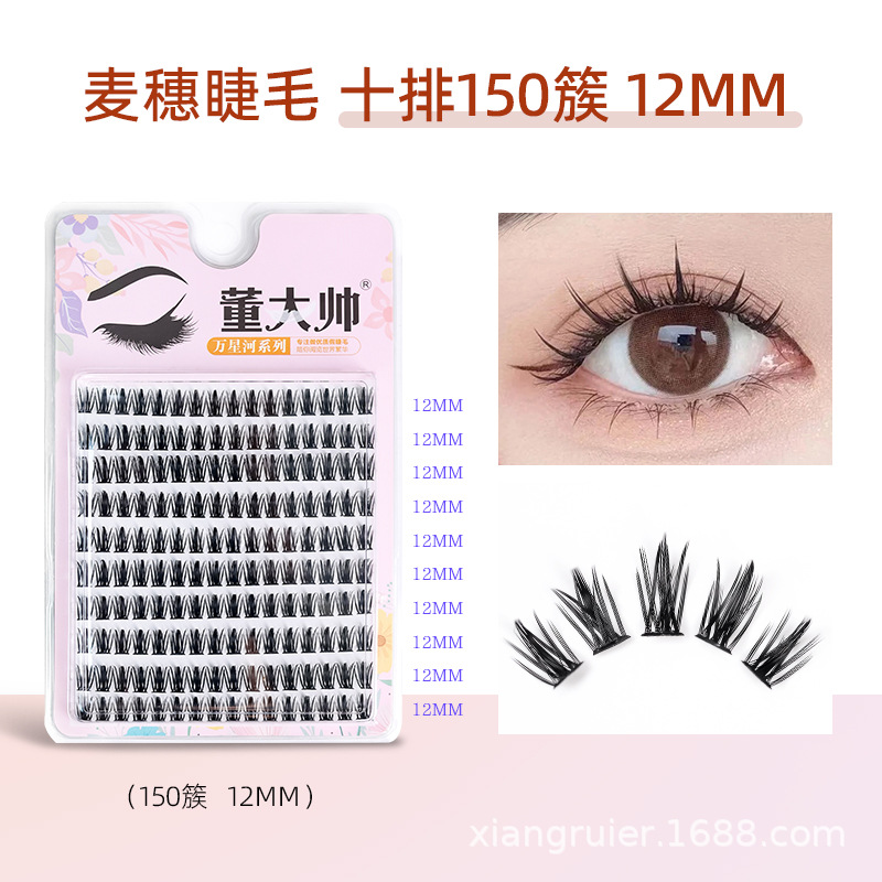 Libro de pestañas de gran capacidad de Dong Dashuai, la trilogía del persona perezosa, pestañas postizas segmentadas de un solo grupo, éxito de ventas transfronterizo.