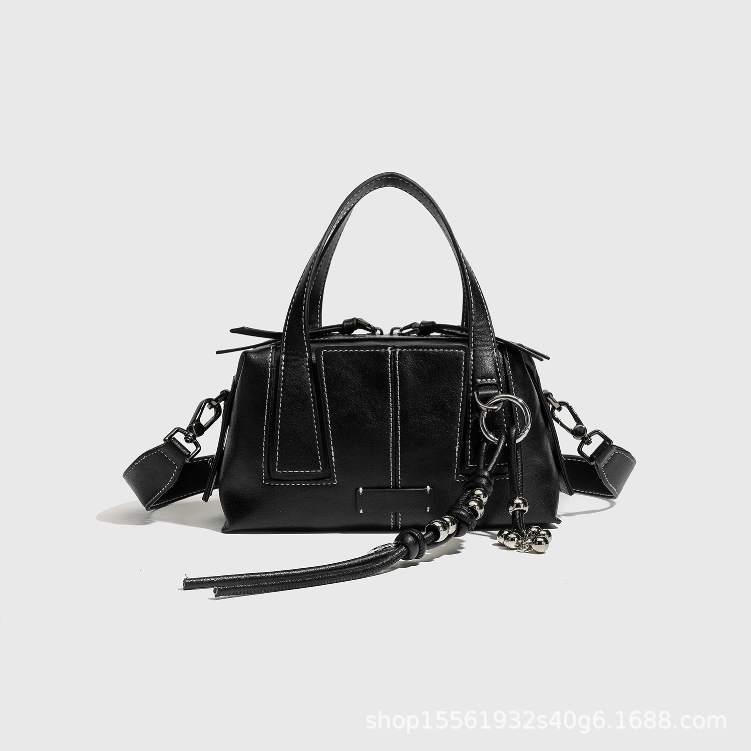 Retro Boston Bag For Women 2026 New Arrival Large Capacity Commuter Travel Handbag Textured Shoulder Crossbody Bag - Thumbnail 8