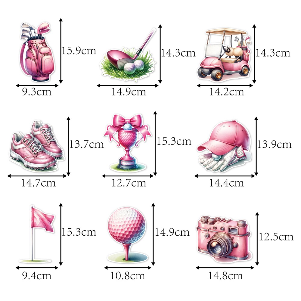 Nuevo tema de golf transfronterizo colgante espiral fiesta de cumpleaños al aire libre colgante de techo de golf rosa