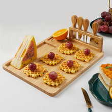 厂家直供芝士板 带刀架款竹木磁铁芝士板 创意餐具面包板