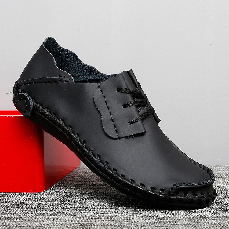 Zapatos de cuero casuales de invierno transfronterizos zapatos perezosos con cremallera lateral para hombres zapatos de negocios para hombres británicos zapatos de guisantes ligeros zapatos para hombres