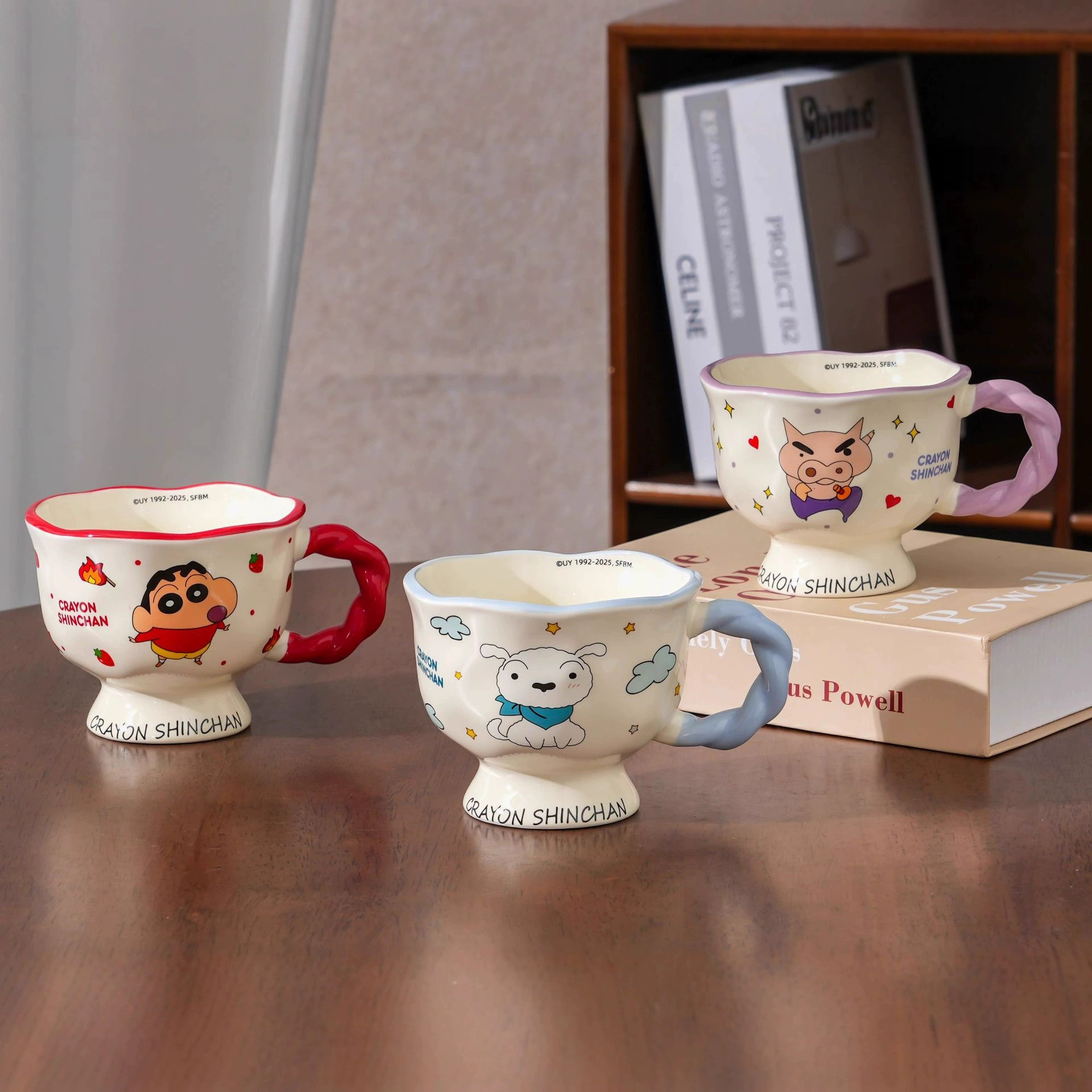 Crayón pequeño nuevo auténtico autorizado copos de marca tazas de agua tazas de cerámica tazas de café caseras de desayuno regalo