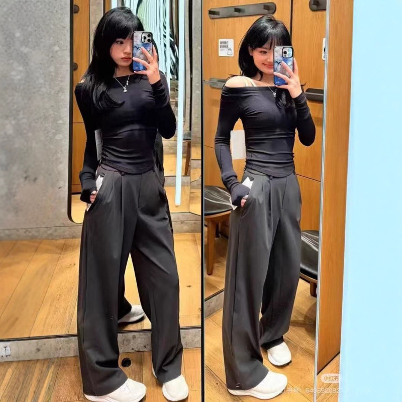 Lulu-Style Yoga Pants Daydrift Women's High-Waisted Long Pants Slimming Casual Straight-Leg Pants Trousers That Make Legs Look Longer Lulu-Style Yoga Pants Daydrift Women's High-Waisted Long Pants Slimming Casual Straight-Leg Pants Trousers That Make Legs Look Longer