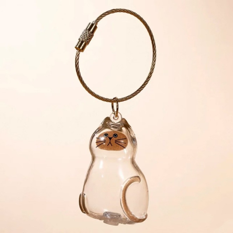透明猫毛収納ボックスチャームガシャポン猫毛収納カプセルガシャポンバッグキーホルダーペンダントコレクション|undefined