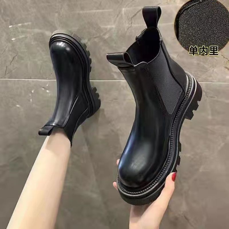 厂家直销马丁靴女加厚雪地靴2025秋冬新款烟筒靴防滑洋气切尔西短|undefined
