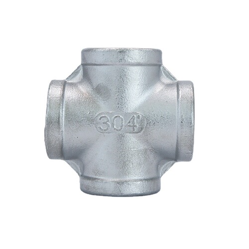 201/304/316L stainless steel internal thread four-way cross thread buckle direct internal thread pipe fittings internal thread direct