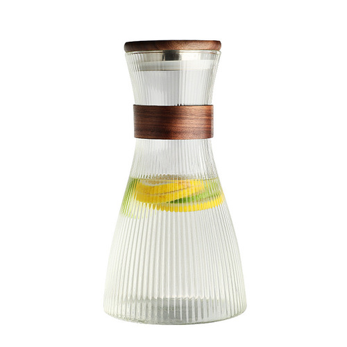 New Chinese-style high-borosilicate cold water pitcher set, featuring a heat-resistant glass pot—elegant design, transparent construction, and shatterproof for home use.