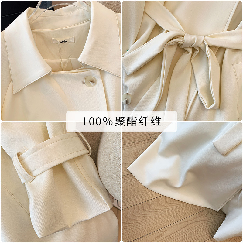 300斤特大码女装胖mm高级感英伦风长款风衣2025春秋新款收腰大衣,女装风衣,变形策服饰