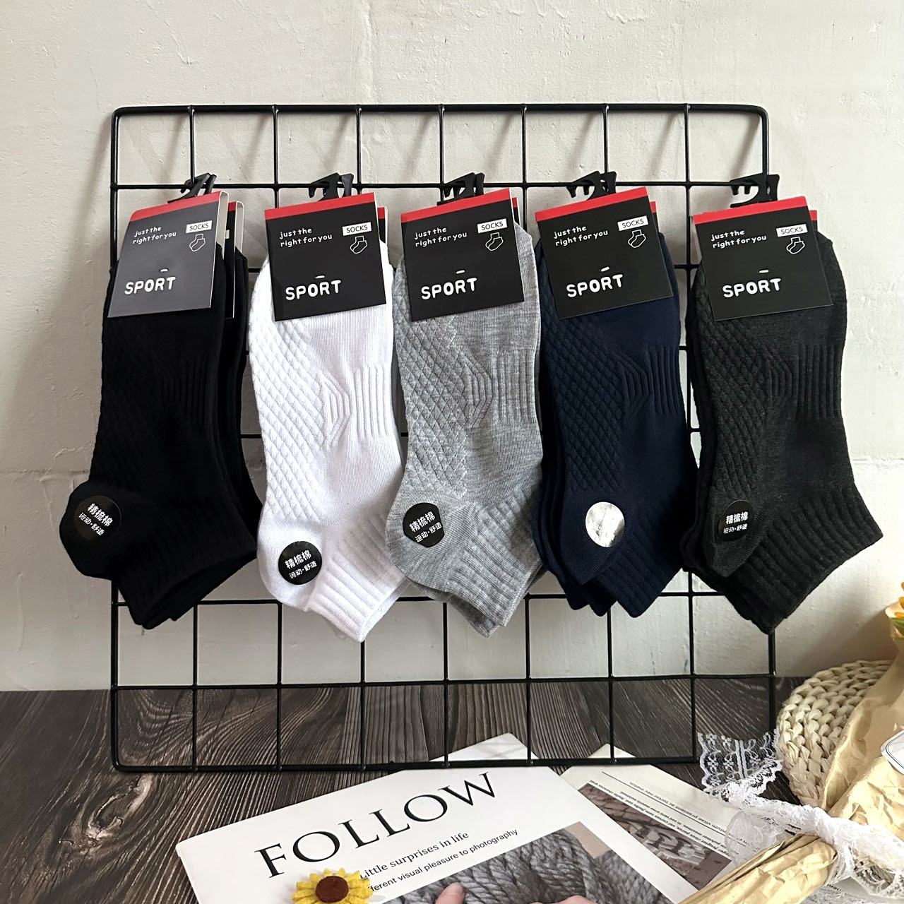 Calcetines Zhuji al por mayor calcetines transpirables para mujer primavera y verano calcetines deportivos coreanos finos calcetines de algodón de colores calcetines de verano para mujer