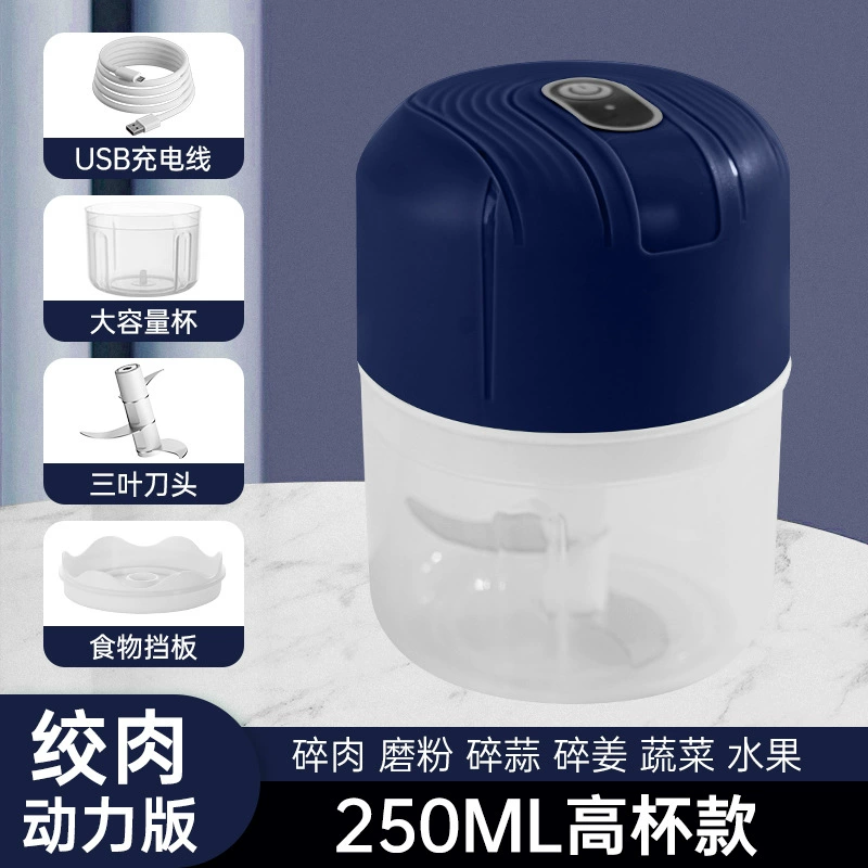 Electric Garlic Chopper, Rechargeable 250 ml, Wireless Mini Food Processor