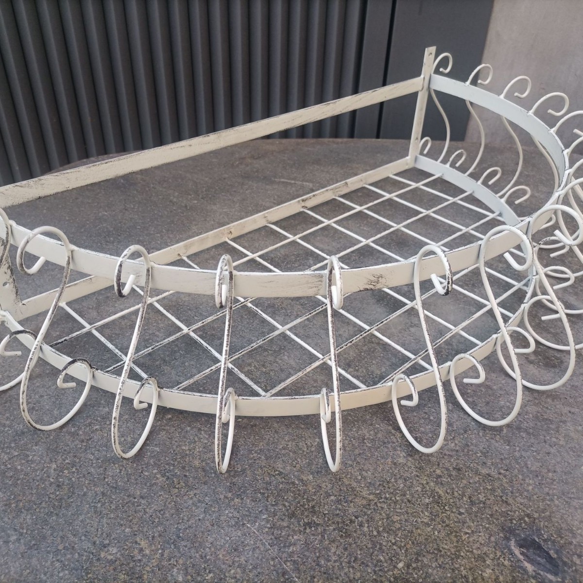 벽걸이 레이스 반원형 대형 흰색