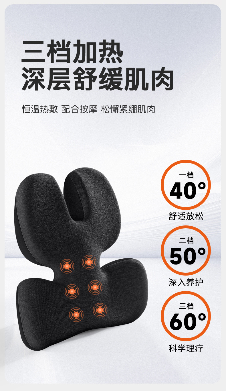Car Massage Lumbar Support Back Cushion Electric Headrest Memory Foam Neck Pillow Lumbar Support Car Headrest Heated Lumbar Support