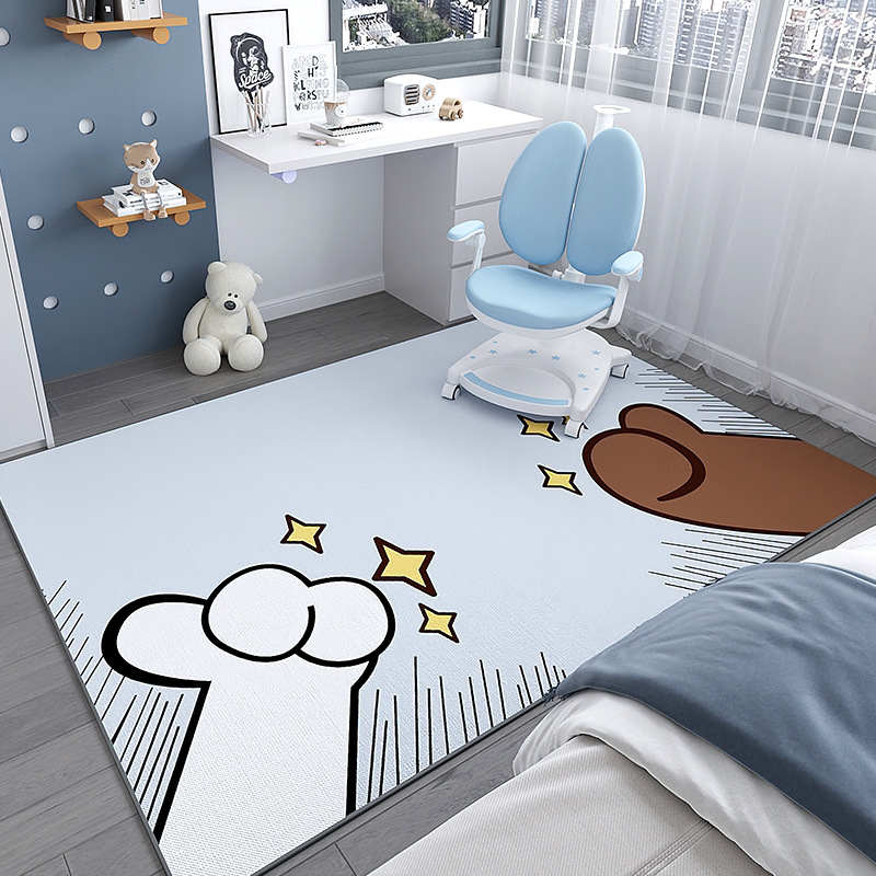 Alfombra infantil silla de computadora estera antideslizante área de lectura escritorio estudio mesa de estudio sala de estar dormitorio colchón junto a la cama image 7