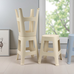 Plastic Stool Household Thickened Adult Dining Table Chair Square Stool Round Stool Bench Plastic Extra Thick Stool