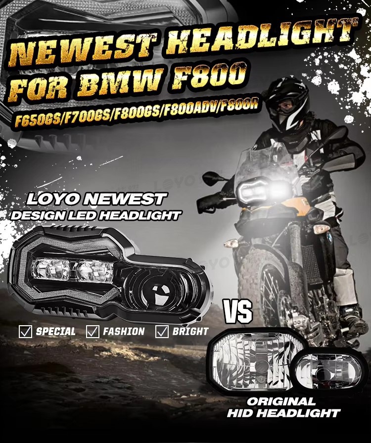 Suitable for F800GS F800 F700GS F650GS LED front headlight BMW motorcycle modification