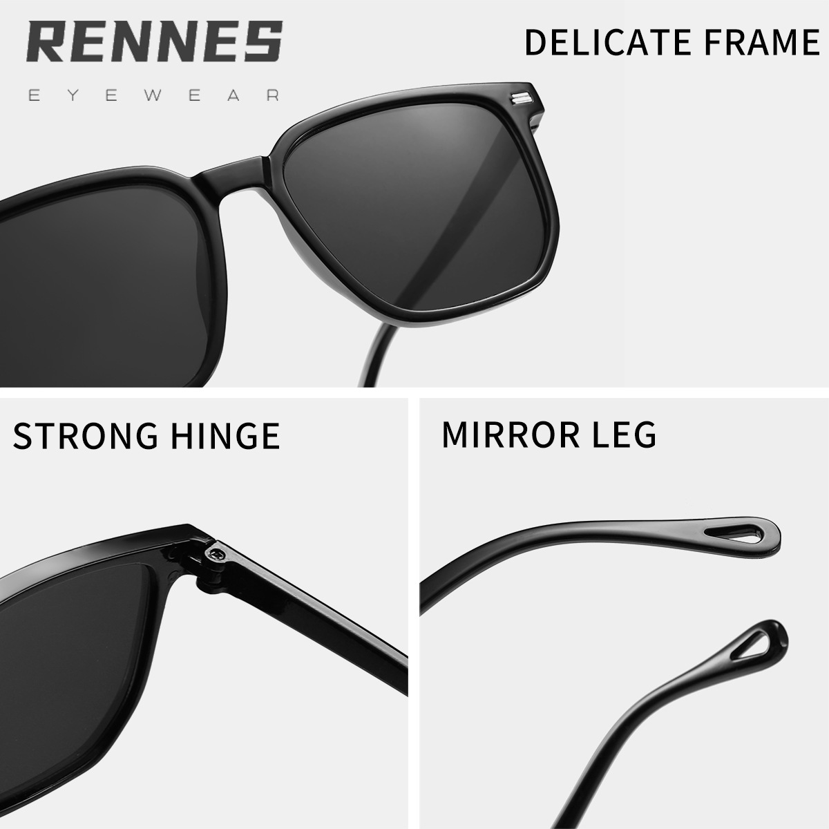 Los nuevos niños al por mayor estilo coreano cuadrado contraste color moda todo partido al aire libre UV a prueba de gafas de sol UV400