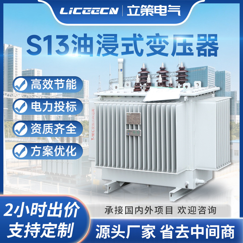 Manufacturer Supplies High Voltage Power Transformer S13 Oil-Immersed Transformer 10kv 250 630KVA S11
