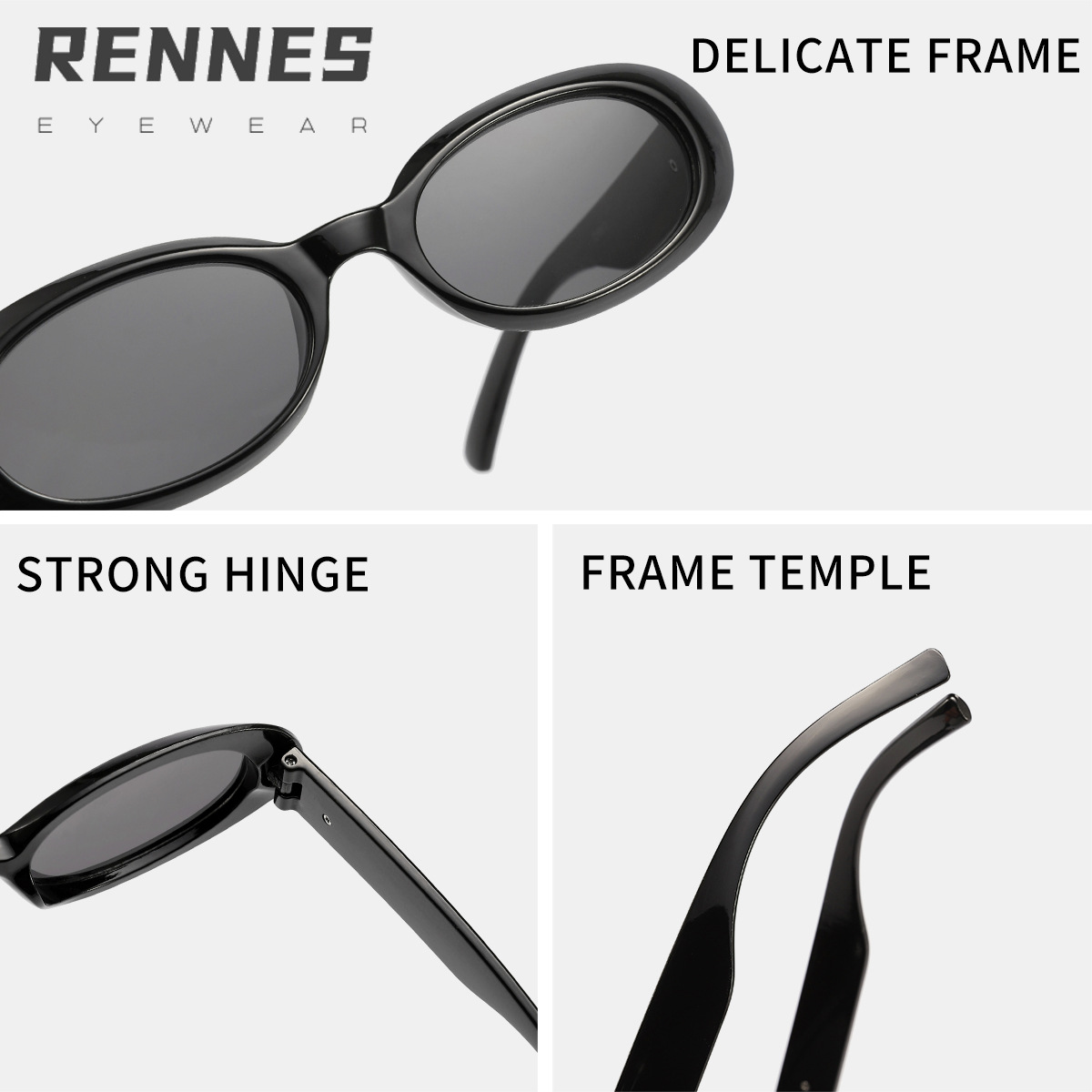 Gafas de sol ovaladas retro de moda europea y americana 2025 nuevas gafas de sol de protección solar de alta gama Sunglass