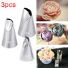 Austin rose decorative mouth 3 pieces of stainless steel cake creamy petals decorative squeeze baking tool