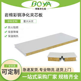 机制岩棉夹芯板防火外墙厂房彩钢板净化保温管工程隔墙板