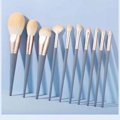 New 10-Piece Blue Bridge Makeup Brush Set Blush and Powder Brush Soft Fiber Eyeshadow Brushes Full Set