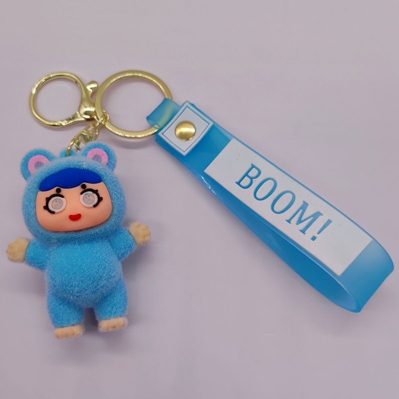 新しい大型立体植毛泣いている赤ちゃんウサギ漫画キーホルダーバッグペンダント車のペンダントギフト卸売|undefined
