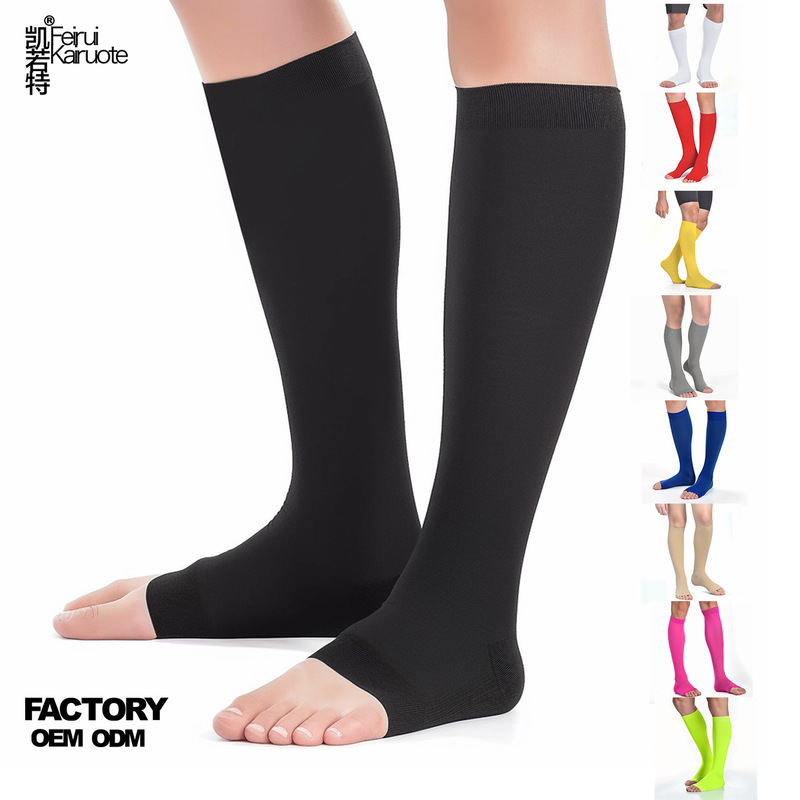 Open Toe Compression Socks Running Fitness Volleyball Yoga Dancing Basketball Rugby Sports Leggings Socks Wholesale Custom