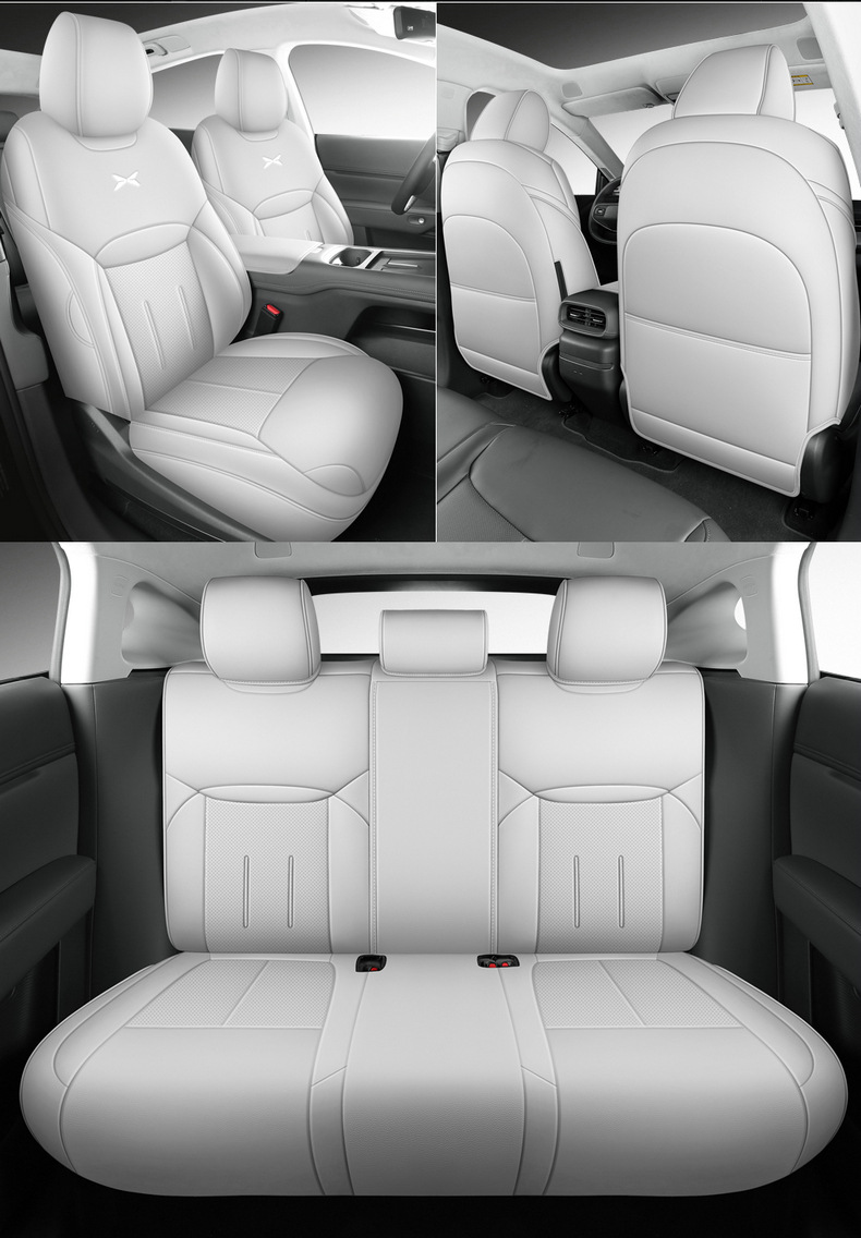 Xpeng G6 Special Car Seat Cover, Universal for All Seasons, Full Surround Seat Cushion, Perforated Leather, Breathable Interior Modification Seat Cover