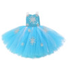 Nail sequins, dress, children's trench coat, small princess costume, set, suitable for teen, with snowflakes, “Frozen”