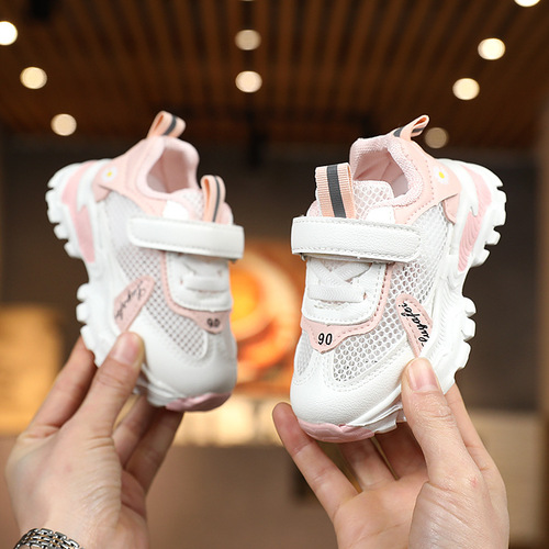 Boys' Breathable Mesh Sports Shoes  Summer New Girls' Ultra-Light Anti-Slip Running Shoes Casual Children's Single Shoes
