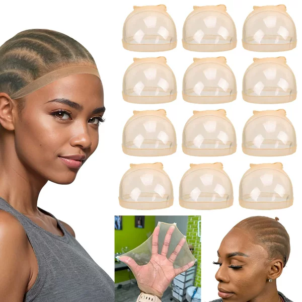 Wig Hair Net Cap, Solid Color Wig Cap, Invisible Elastic Cosplay Hairpiece, Original Hair Wig Cap for Fixing Hair