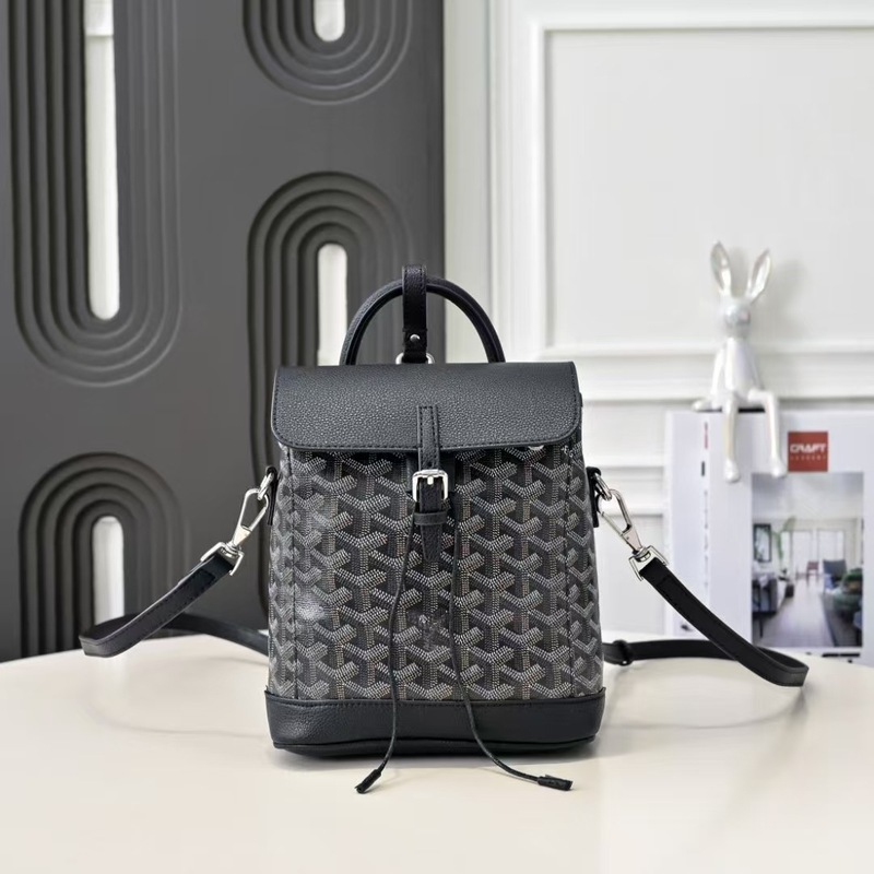 原厂狗牙Goyard Alpin迷你双肩背包翻盖mini手提单肩斜挎包背包|undefined