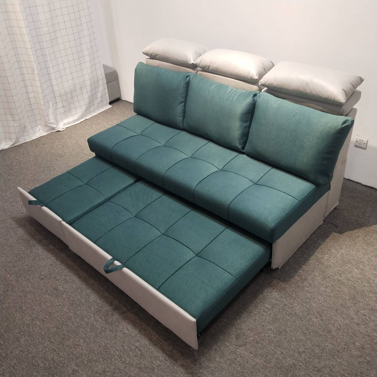 Sofá multifuncional de casa pequeña sala de estar apartamento sin lavado tecnología sofá cama de terciopelo moderno simple peinado de aire