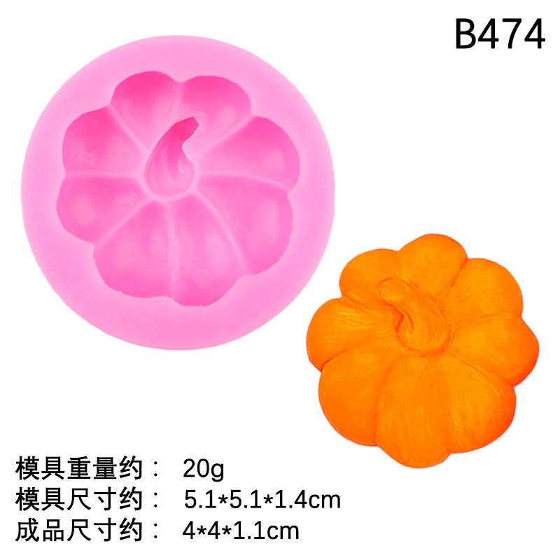 Halloween Calavera Calavera Calavera Calabaza Molde de silicona Chocolate Funda de caramelo Molde de decoración de yeso de aromaterapia