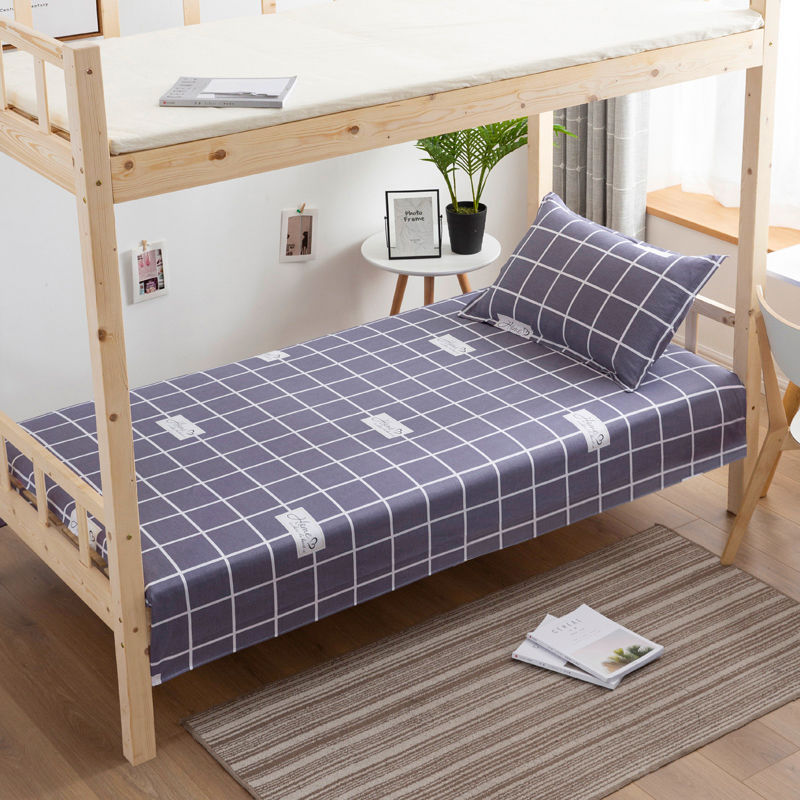 100% algodón puro dormitorio de estudiantes sábanas individuales 0,9 m dormitorio cama individual algodón hogar doble edredón lista