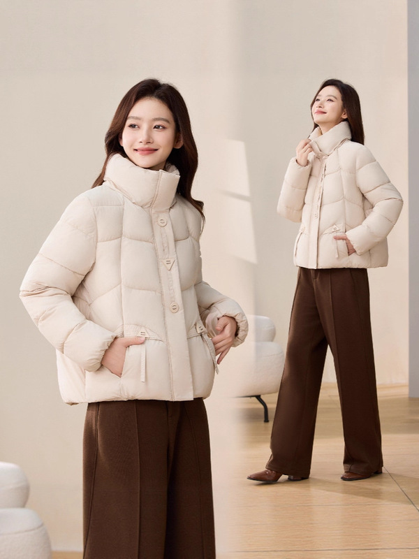 沧州棉服时尚立领棉服女短款外贸跨境新款冬季小个子面包服厚外套|undefined