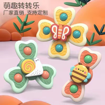 Juguete giratorio de agua con ventosa de Amazon, divertido spinner de insectos, sonajero para bebés y niños