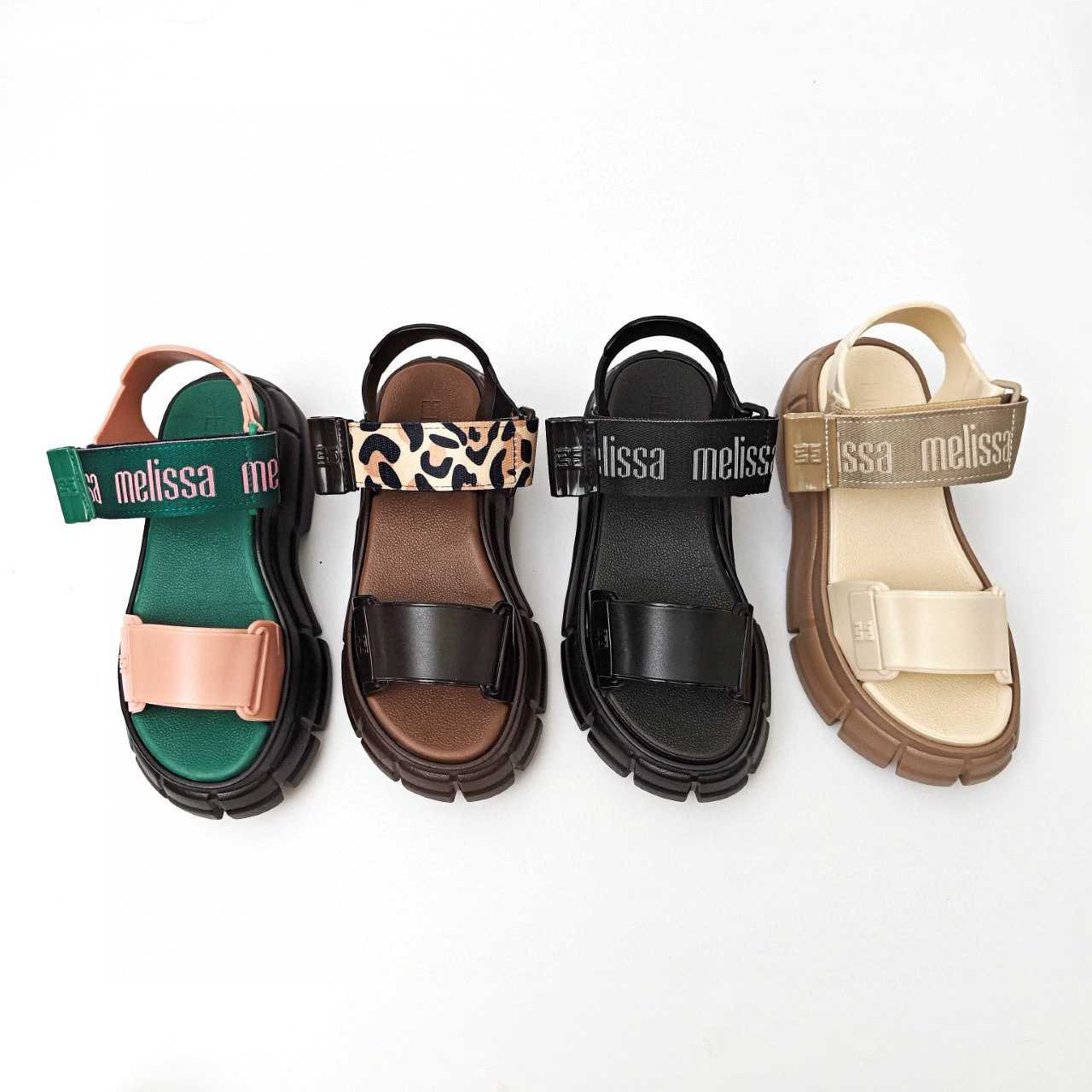 Новые женские туфли Melissa, пляжные туфли Melissa Jelly, сандалии на платформе с толстой подошвой и формованными наклейками, ароматные.