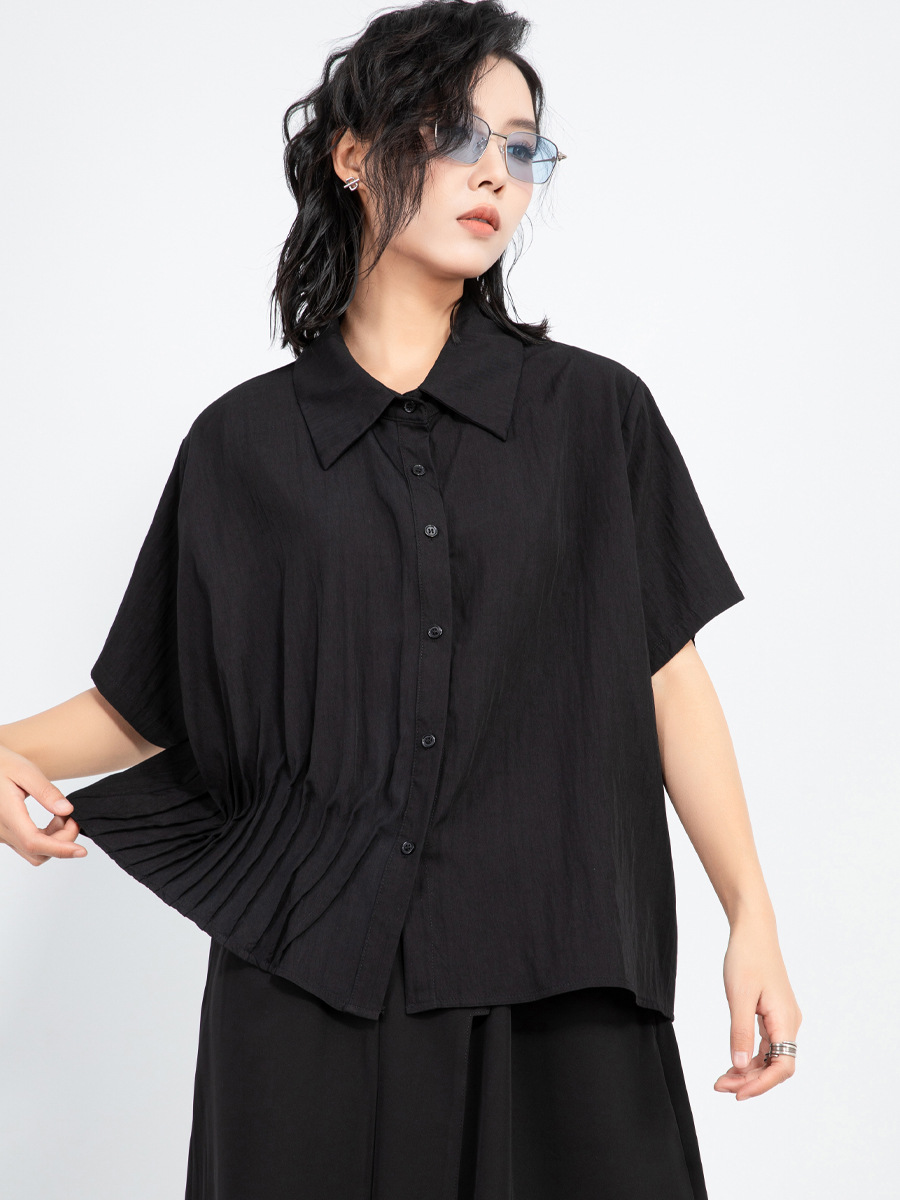 Genuine design summer solid color shirt for leisure