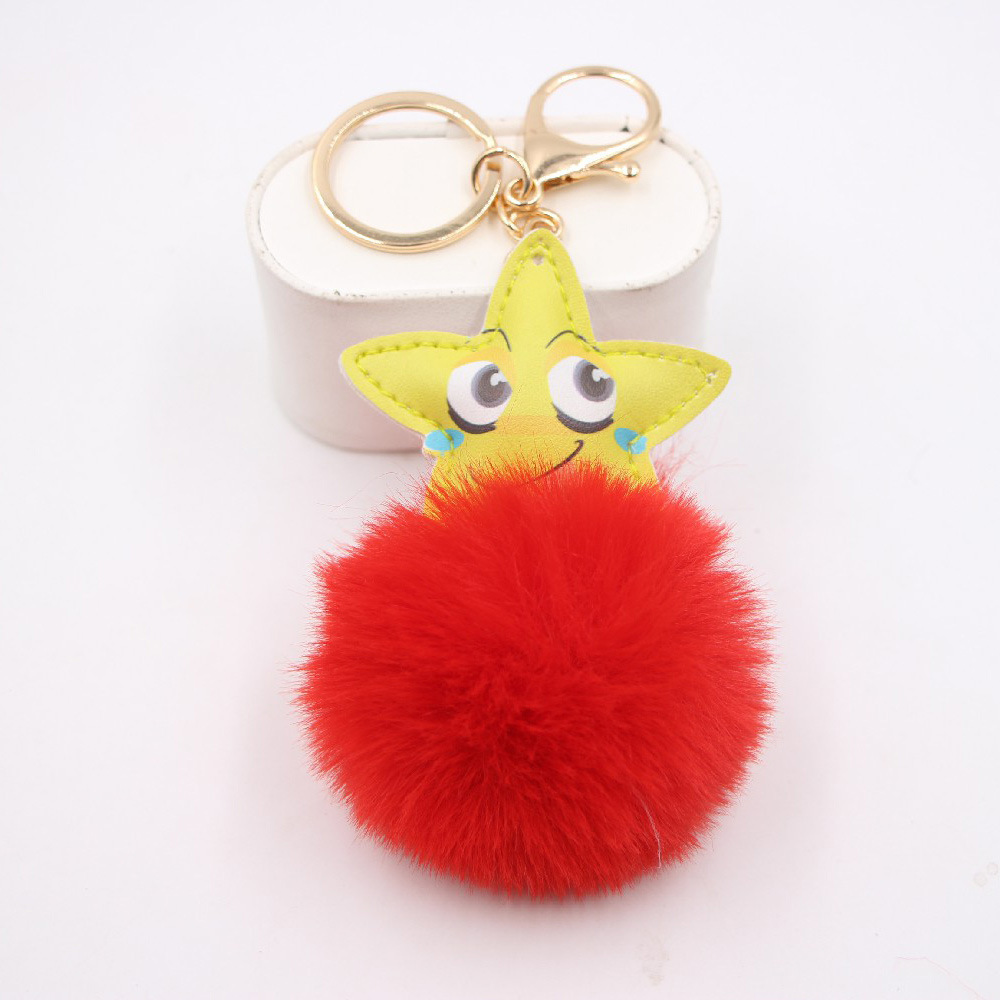 Nouveau Porte-clés En Cuir Étoile À Cinq Branches Pendentif Sac Portefeuille Pendentif En Peluche display picture 10