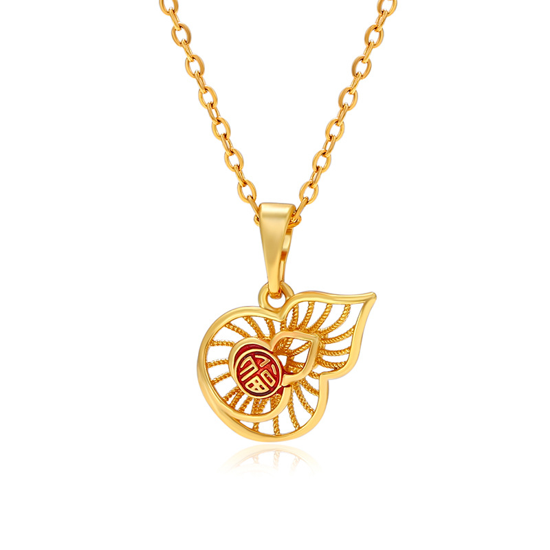 Xuping goteo de aceite Fu calabaza colgante sensación colgante de mujer retro lujo ligero collar nicho mujer mayorista