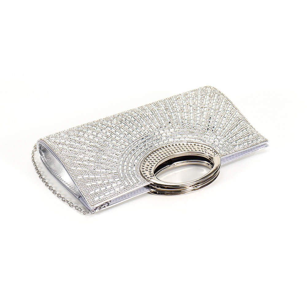 Evening Handbag Shiny Rhinestone Striped Clutch For Weddings_voghion.com