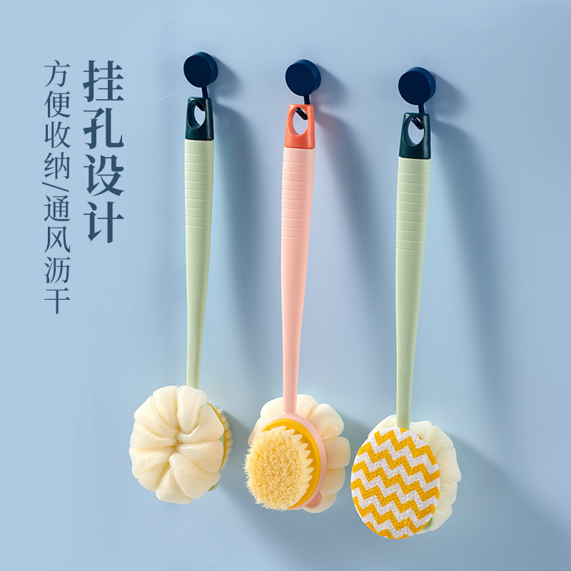 お風呂の神器の入浴剤は長い柄を拭いて、強力な泥をこすります。|undefined