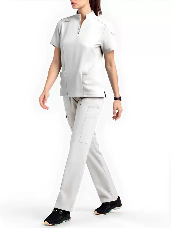 [Есть в наличии] Stand Collar Zipper Doctor Nurse Work Uniform Surgical Gown Surgical Gown Brush Hand Clothes