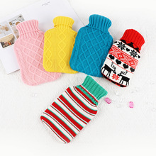 注水热水袋兔毛布套天然橡胶加长热敷暖被窝