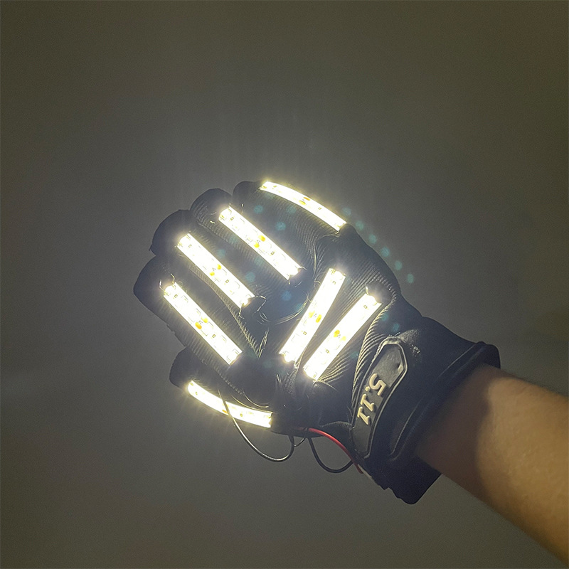 #150 12V按钮-LED双杆手套 -暖白色