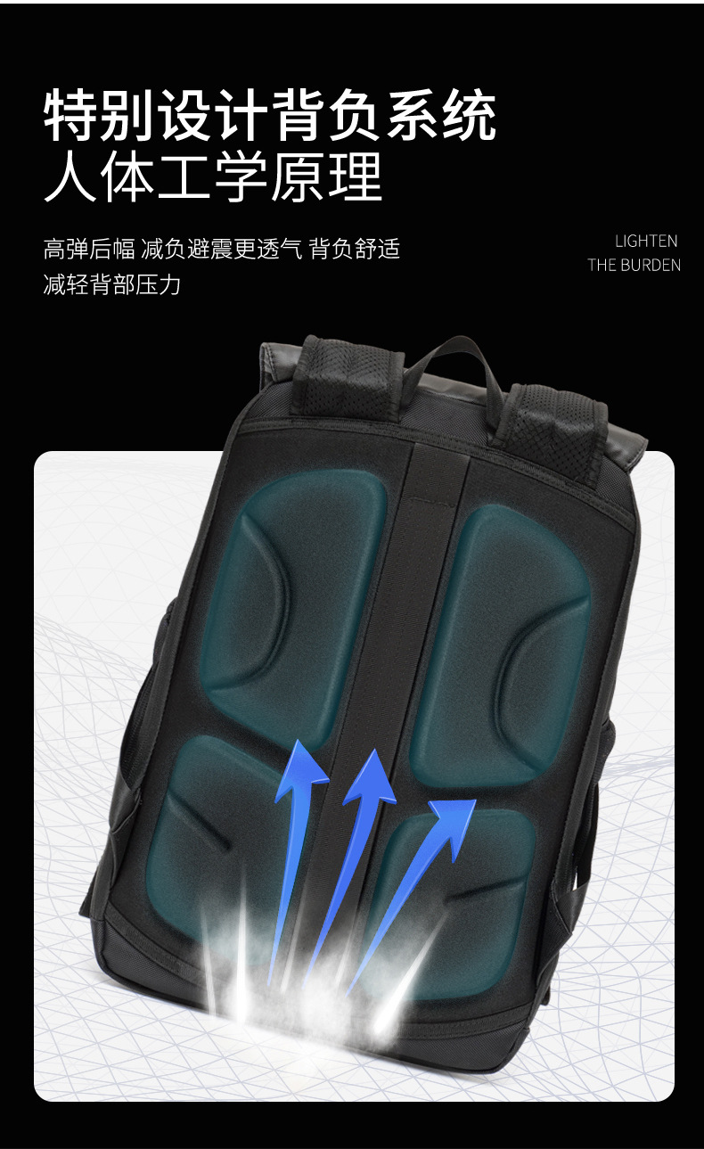New business backpack, men's backpack, USB laptop bag, fashionable and trendy, light luxury business backpack undefined
