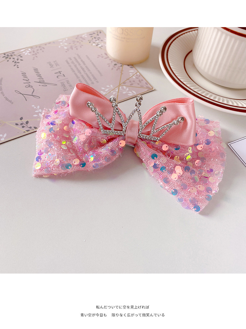 Kid's Cute Bow Knot Alloy Cloth Sequins Hair Clip display picture 4